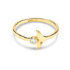 14kt Gold Lab Diamond Whale Tail Ring