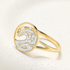 14kt Gold Lab Diamond Wave Ring