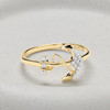 14kt Gold Lab Diamond Anchor Ring