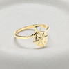 14kt Gold Lab Diamond Compass Ring