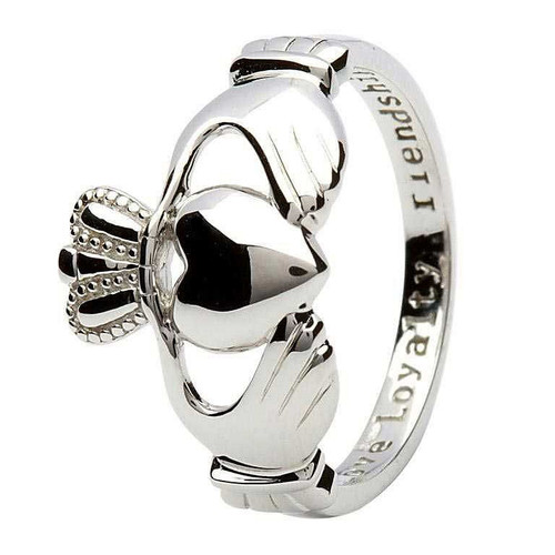Claddagh Love Loyalty Friendship Silver Ring