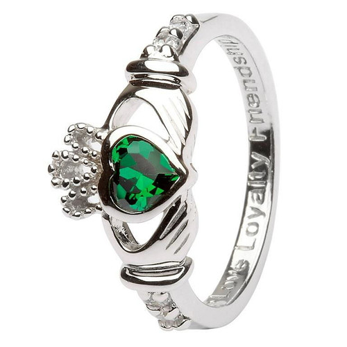 Claddagh Birthstone Ring - May
