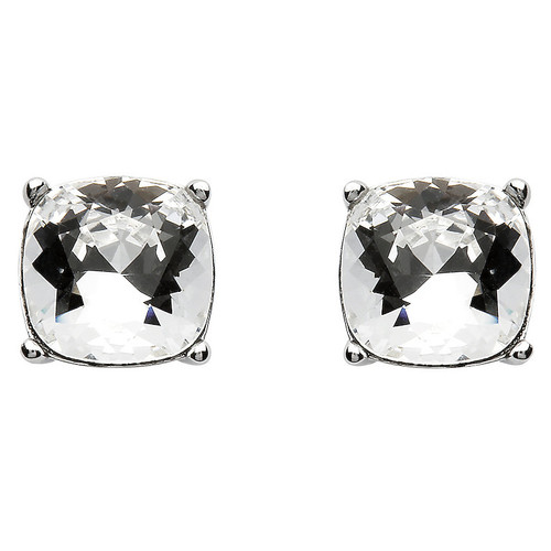 Silver Pendant Adorned With A Cushion Shape Crystal