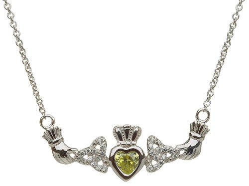 1 Stone Trinity Knot Mother's Pendant