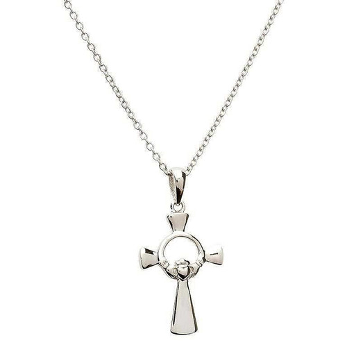Silver Claddagh Cross