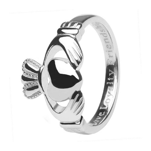 14kt White Gold Claddagh ring
