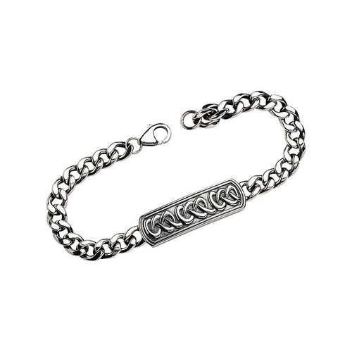 Sterling Silver Gents 8.5" Celtic Bracelet Earth Collection