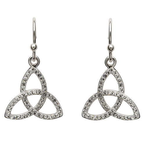 Trinity knot Earring Embellished With Crystals