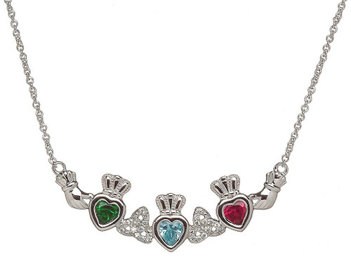 3 Stone Trinity Knot Mothers Pendant
