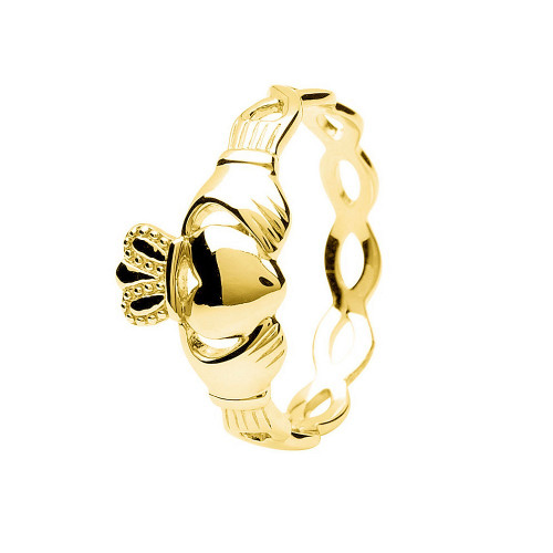 14kt Gold Vermeil Claddagh Ring
