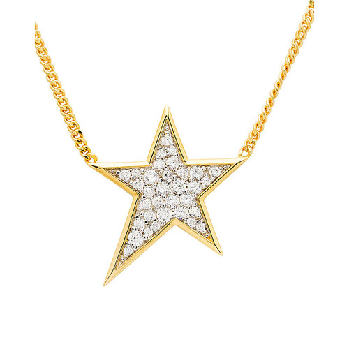 14kt Gold Vermeil Star CZ Necklace