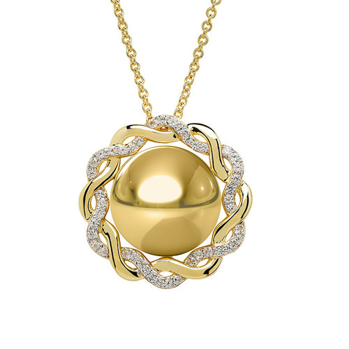14kt Gold Vermeil Lab White Sapphire Celtic Knot Necklace