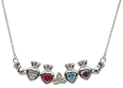 4 Stone Trinity Knot Mothers Pendant