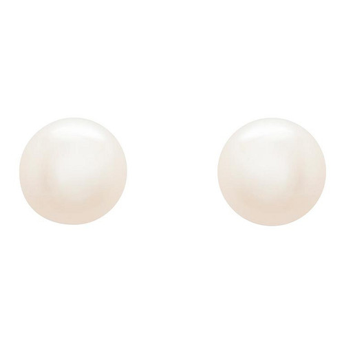 Sterling Silver with Large Freshwater Pearl Stud Earrings
