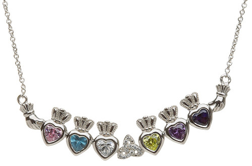 6 Stone Trinity Knot Mothers Pendant