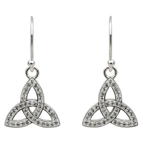 Trinity Earrings Adorned With Crystals