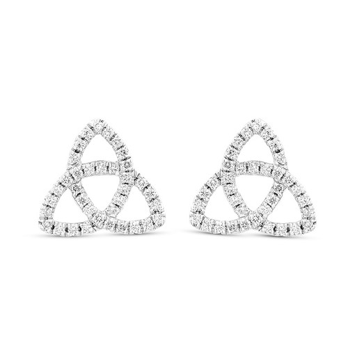 14kt Gold Lab Diamond Trinity Earrings