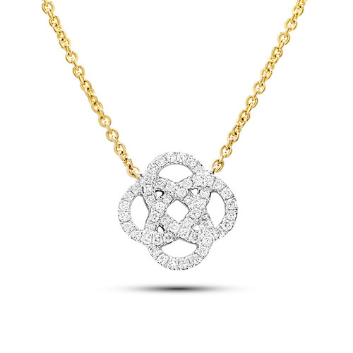 14kt Gold Lab Diamond Celtic Necklace