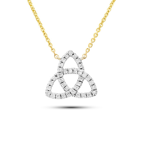14kt Gold Lab Diamond Trinity Necklace