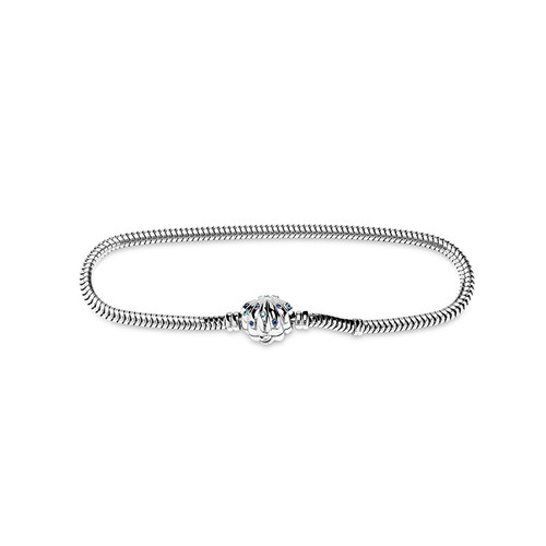Sterling Silver CZ Aqua 7.75" Bracelet
