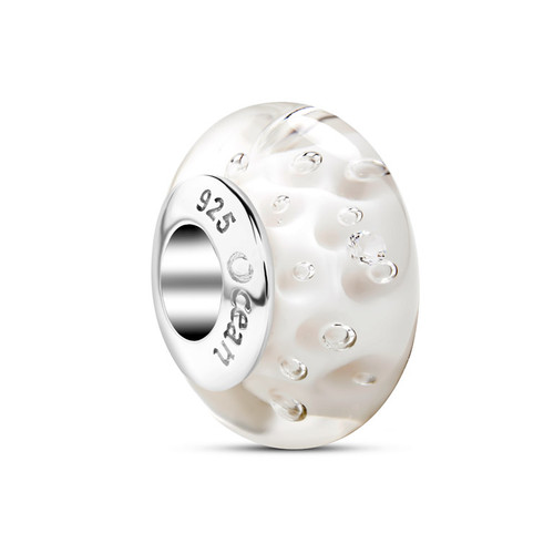 Sterling Silver White Bubble Bead