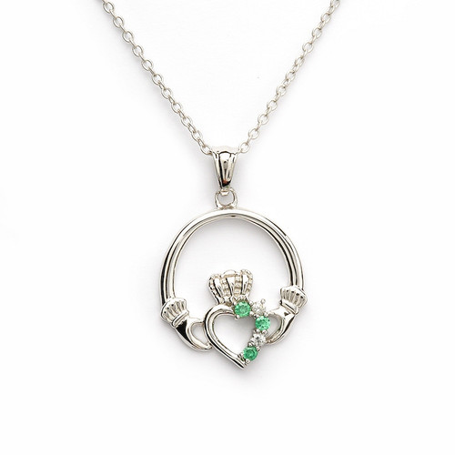 Claddagh Part Set Silver Necklace