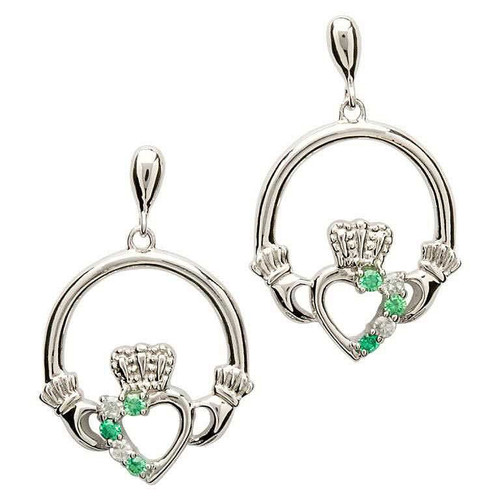 Claddagh Part Set Silver Earrings
