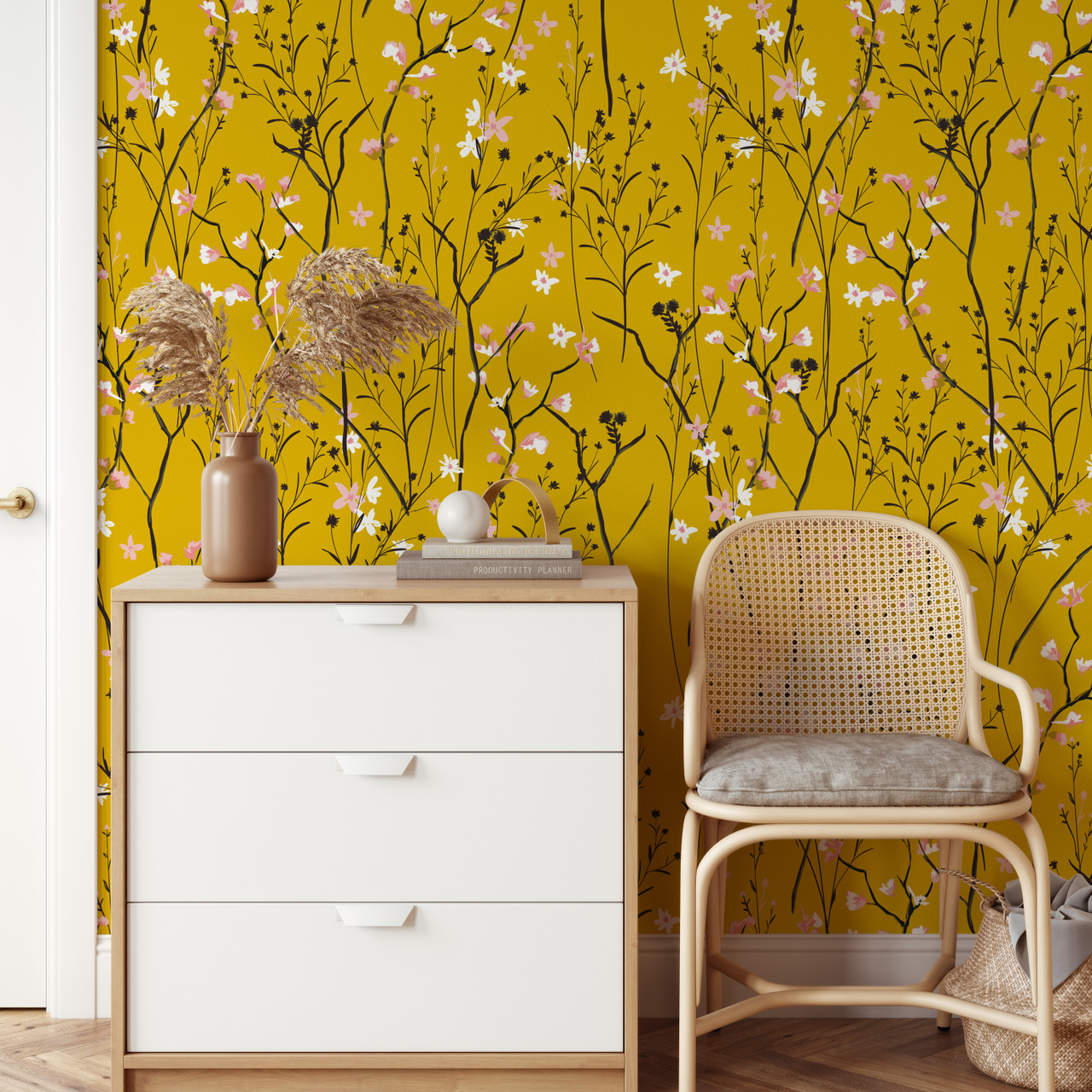 plain yellow wallpaper