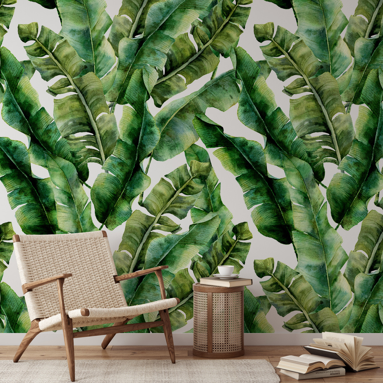 York Wallcoverings Banana Leaf BlackGreen Premium Peel and Stick Wallpaper  Roll Covers 45 sq ft PSW1035RL  The Home Depot