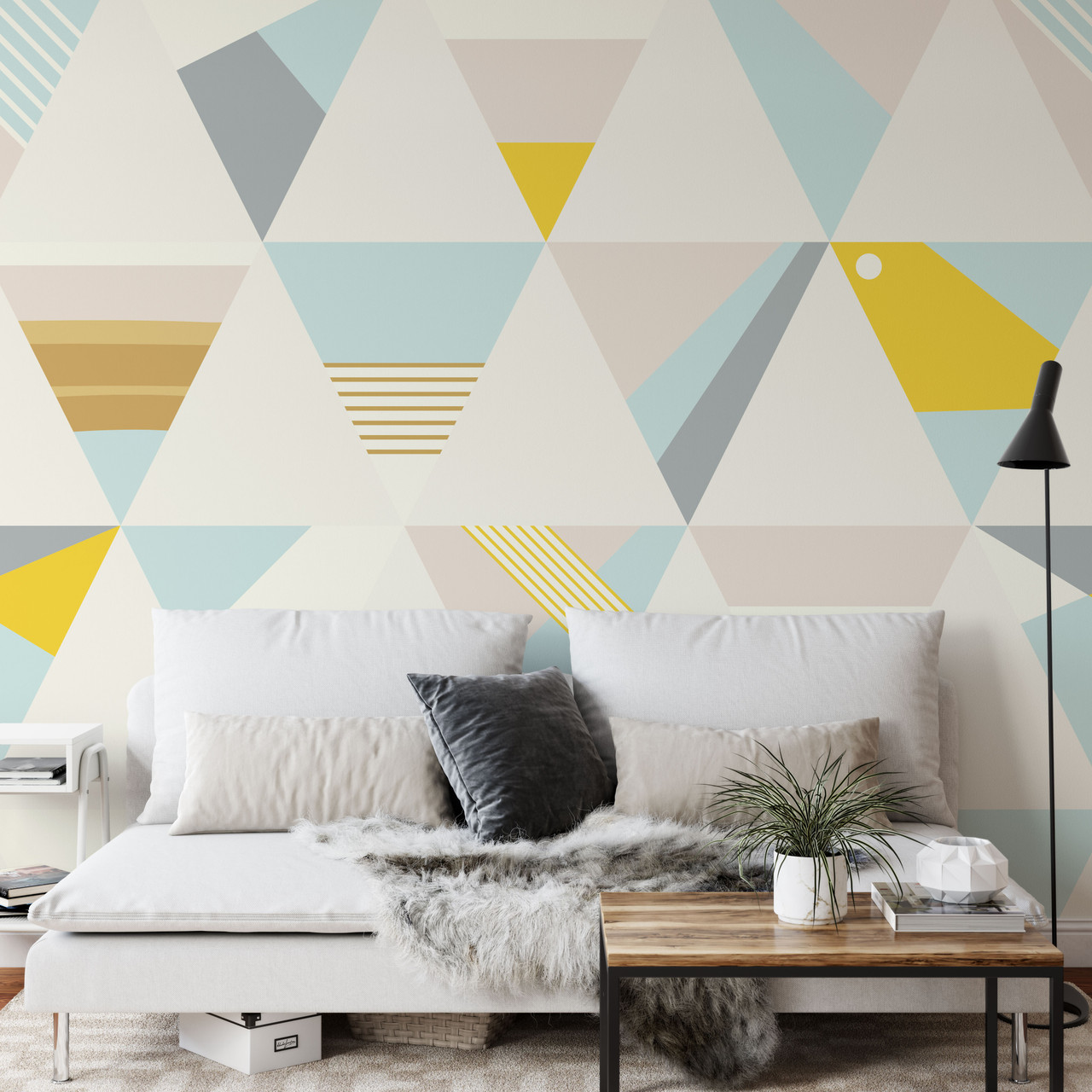 City Landscape Yellow City Light Wallpaper Mural • Wallmur®