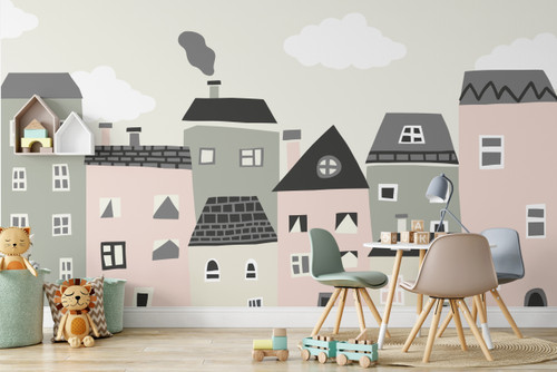 Little Houses Mural Sample