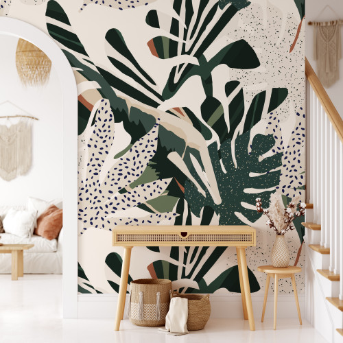 Give your room the wow factor with our Modern Tropical Mural. Delivering a wonderfully earthy, minimal colour palette, it'll create a stunning and dramatic feature wall in your room.