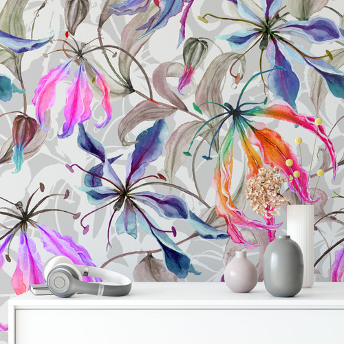Gloriosa Lily Wallpaper Roll