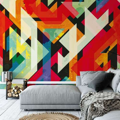 Bright Geometric Feature Wallpaper