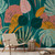 This is our beautiful, digitally printed Abstract Tropical Leaves mural wallpaper which combines a beautiful colour palette to create a stunning feature wallpaper. lounge wall mural, bedroom feature wallpaper, modern wallpaper