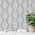 Ornamental feature wallpaper, grey patterned wallpaper