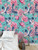 cranes wallpaper, bright floral patterned wallpaper, bedroom feature wallpaper, exotic wallpaper, peony wallpaper, floral mural wallpaper, bathroom wallpaper, office wallpaper, bright office wallpaper, funky wallpaper, bohemian wallpaper, modern house wallpaper, pasteable wallpaper, self adhesive wallpaper, mural wallpaper, interior feature wallpaper, botanical wallpaper, sticky backed wallpaper, rental wallpaper, bright bathroom wallpaper