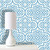 Moroccan pattern wallpaper, moroccan wallpaper in blue, Removable wallpaper in blue