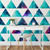 grunge watercolour triangles modern feature wallpaper, modern feature wallpaper, children's wallpaper, removable feature wallpaper,