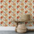 Chrysanthemums feature wallpaper, floral wallpaper, classic hand drawn wallpaper, beautiful floral wallpaper, removable self adhesive wallpaper