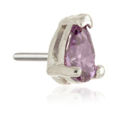 TL - 14ct Gold Threadless Teardrop Gem Pin Attachment TL - 14ct Gold Threadless Teardrop Gem Pin Attachment