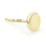 Sterile - TL - 14ct Gold Disk Threadless Attachment (sold individually) Sterile - TL - 14ct Gold Disk Threadless Attachment (sold individually)