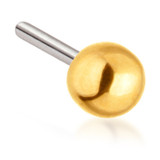 TL - 14ct Threadless Gold Ball Pin Attachment TL - 14ct Threadless Gold Ball Pin Attachment
