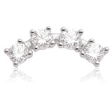 TL - 14ct Internal Gold Jewelled Prong Crescent Attachment TL - 14ct Internal Gold Jewelled Prong Crescent Attachment
