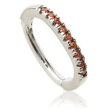TL - Gold Garnet Pavé Oval Rook Ring TL - Gold Garnet Pavé Oval Rook Ring