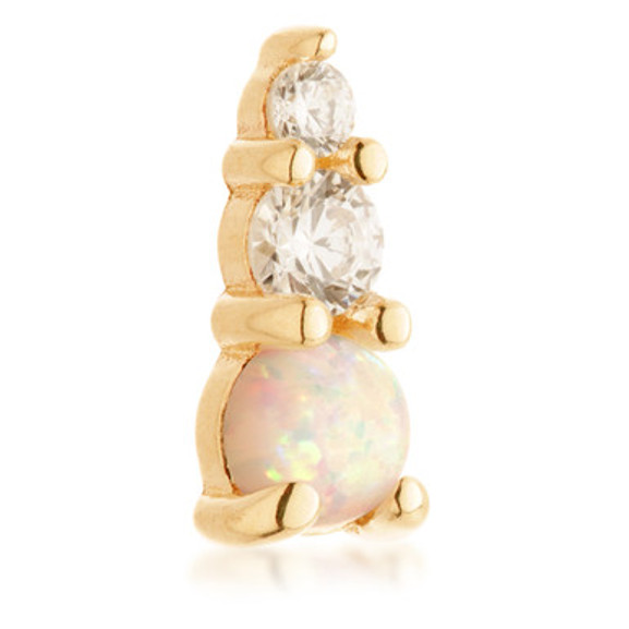 TL - 14ct Internal Graduated Triple Gem Attachment