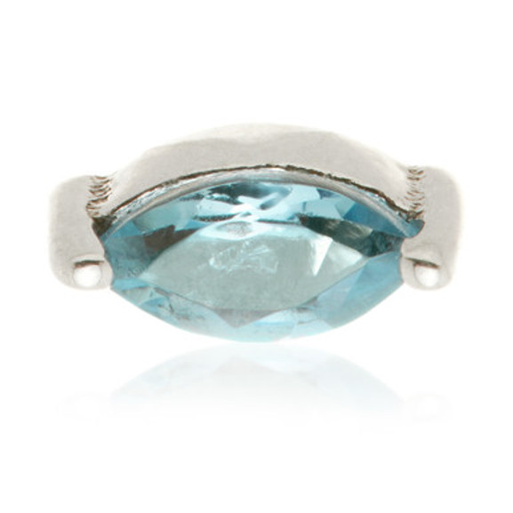TL - 14ct Internal Gold Marquise London Blue Topaz Attachment