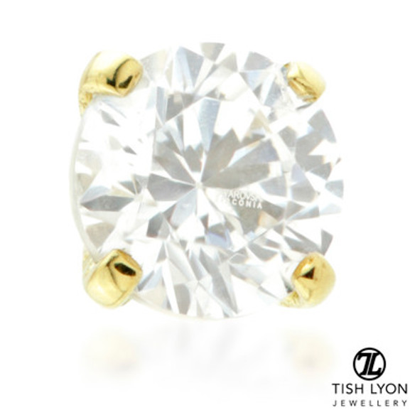 TL - 18ct Yellow Gold Prong Set Gem Internal Thread Attachment