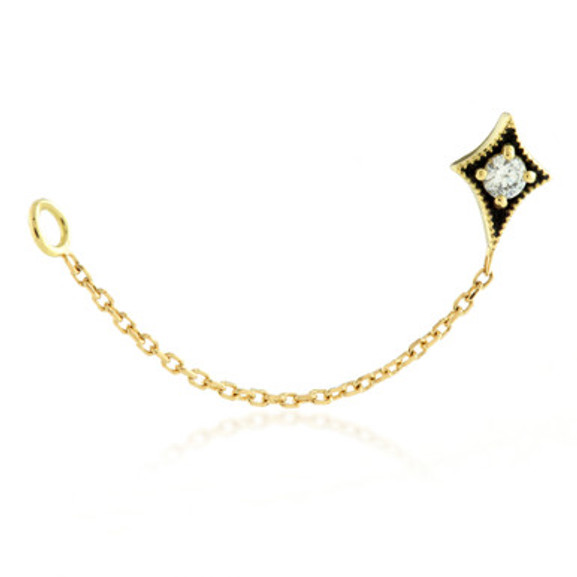 TL - 18K Threadless Star Gem Chain Attachment