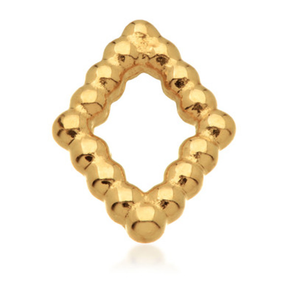 TL - 14ct Threadless Milligrained Rhombus Attachment